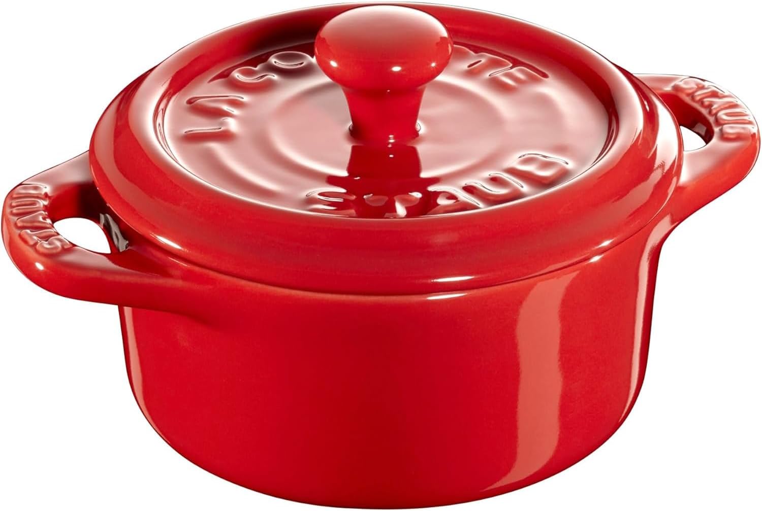 STAUB Ceramic Dutch Oven 3-piece Mini Round Cocotte, Dark Blue