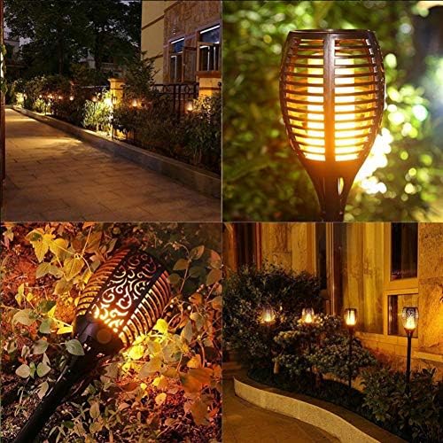 Solar Light 4 Pack Waterproof Flickering Flames Torches Lights Outdoor Landscape Decoration Lighting Solar Spotlights Security Torch Light for