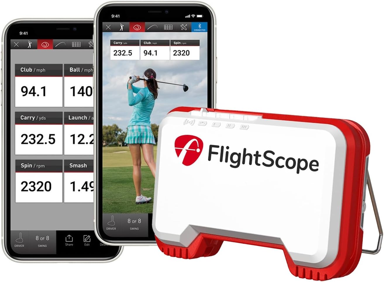 FlightScope Mevo Launch Monitor with The Net Return Home Series V2 Golf Net | 8 Swing Data Parameters, Skills Games, Video Capture, Swing Training | Indoor and Outdoor
