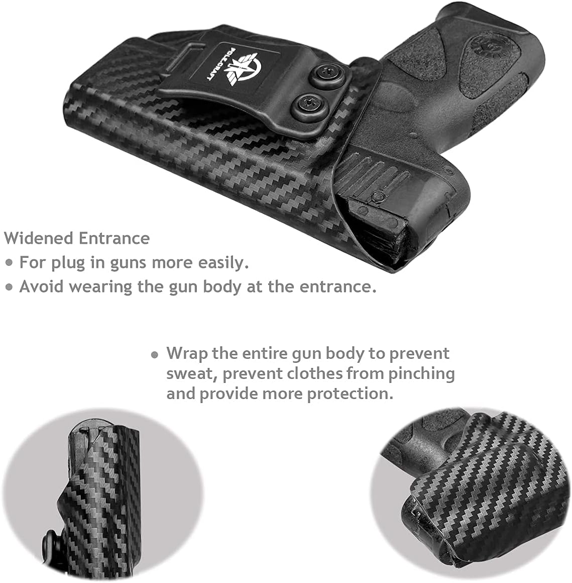 Taurus G3C G2C Holster IWB Kydex Holster Taurus G3C / G2C / G2S / PT111 / PT140 9mm/.40- Inside Waistband Concealed Carry