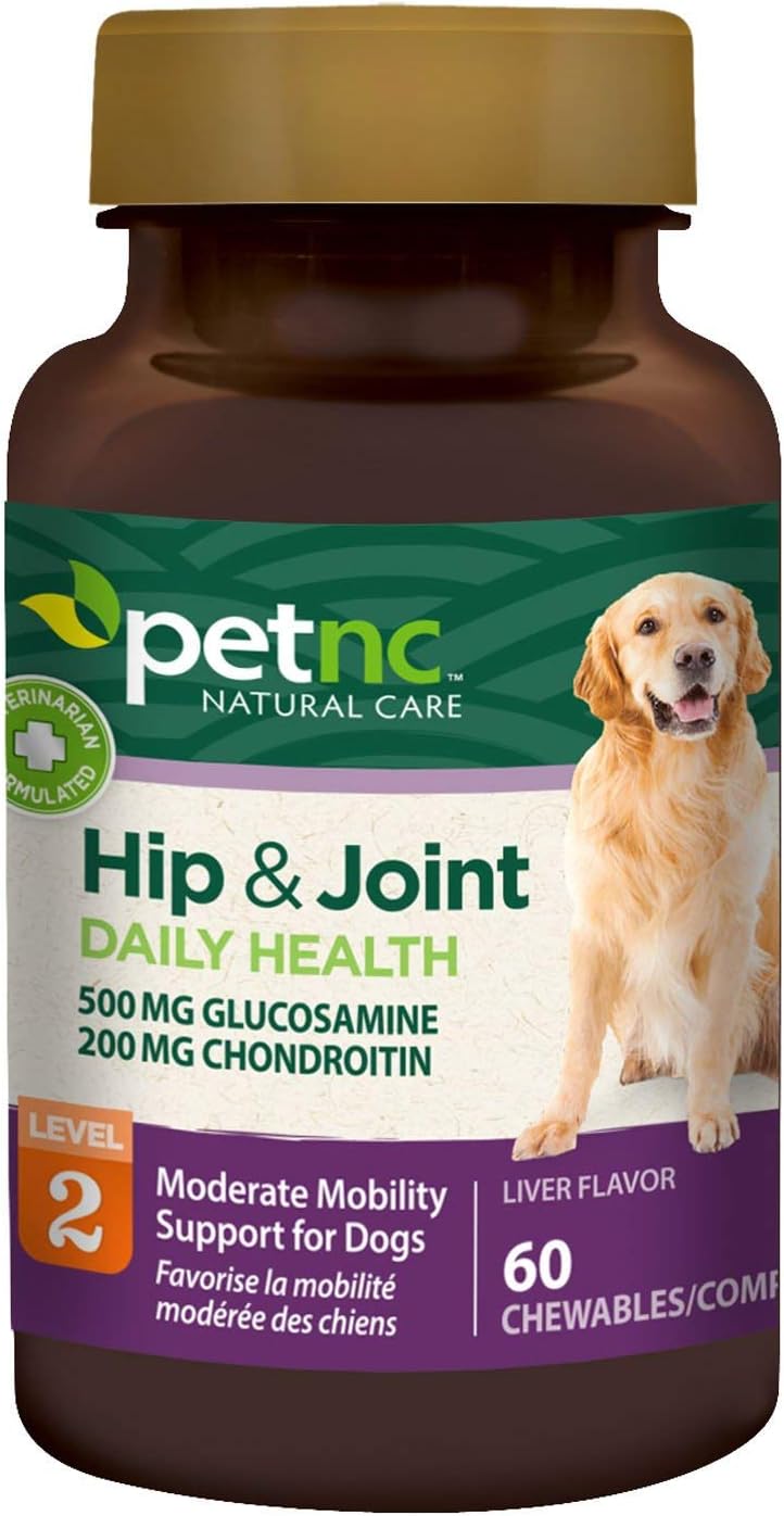 PetNC Natural Care Hip and Joint Soft Chews for Dogs, 90 Count - 27591 | Glucosamine Chondroitin MSM Dog Chews with Hyaluronic Acid, Liver Flavored Bone & Joint Support Supplement, For All Breeds
