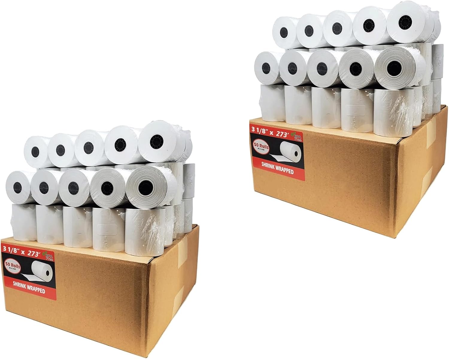 (50 Rolls) 3 1/8 x 230 Thermal Paper Receipt Rolls (55 GSM Premium Quality German Paper) Fits All POS Cash Registers BPA Free - BuyRegisterRolls
