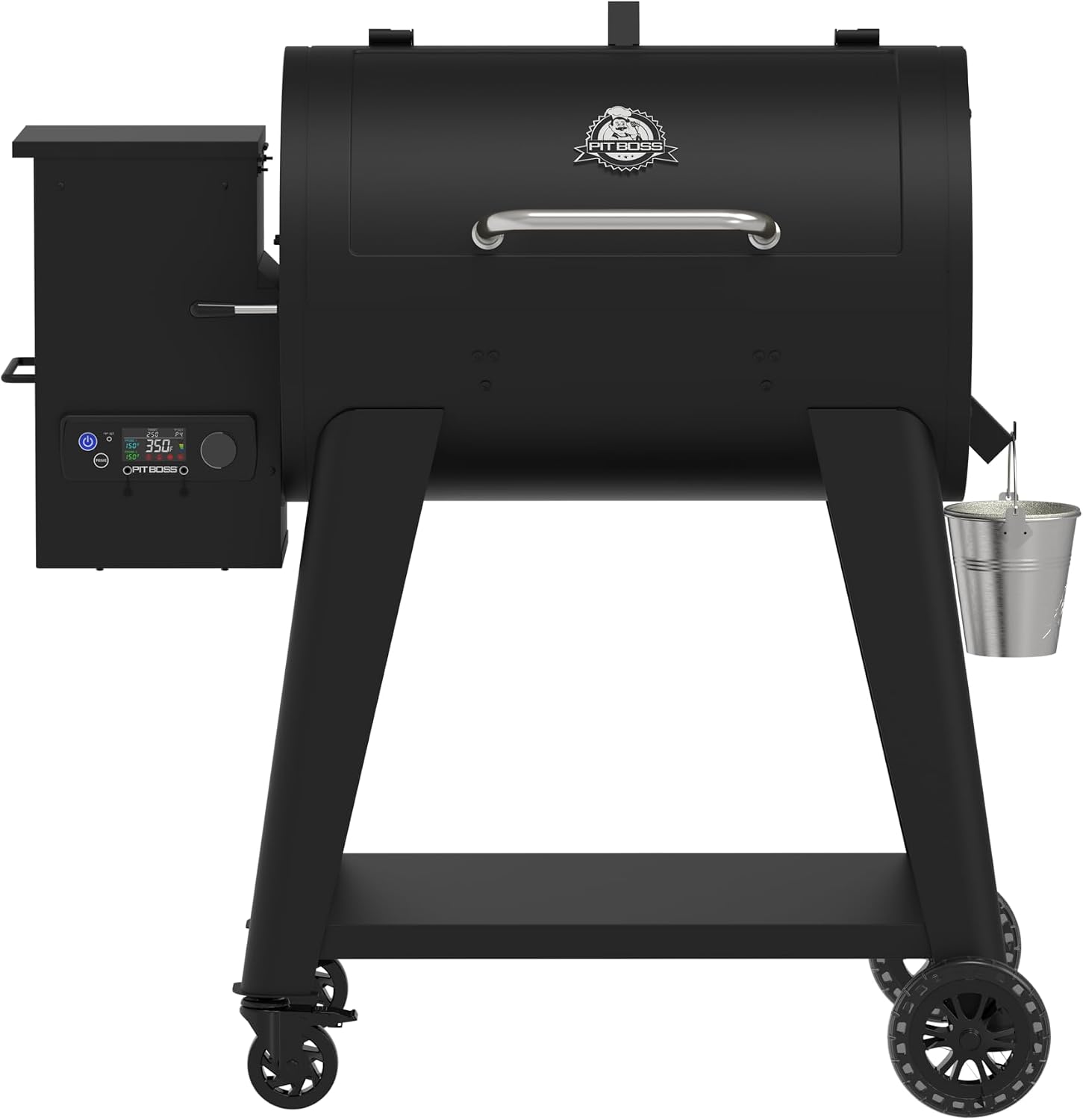 Pit Boss 500 FB2 Series Wood Pellet Grill & Smoker with Flame Broiler and LCD Digital Controller, 518-Sq. In. Cooking Space, 180°F to 500°F Temperature Range, Meat Probe, 5 lb. Pellet Hopper, Black