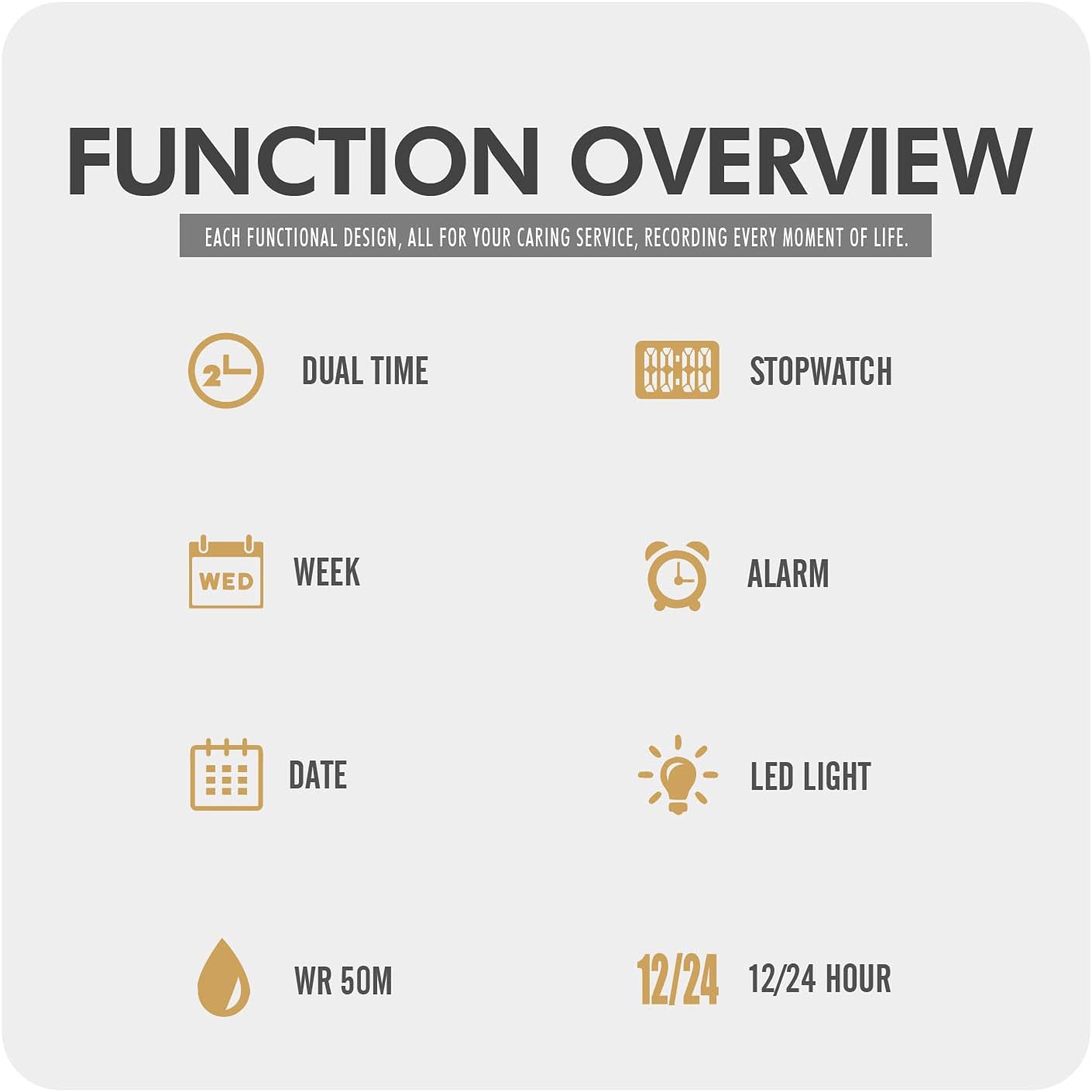 FANMIS Men's Analog Digital Sport Watch Military Dual Display 50M LED Watch | Men's Dual Display Sports Watches With Led Backlight Alarm Stopwatch 12/24h Time Outdoor Running Swimming