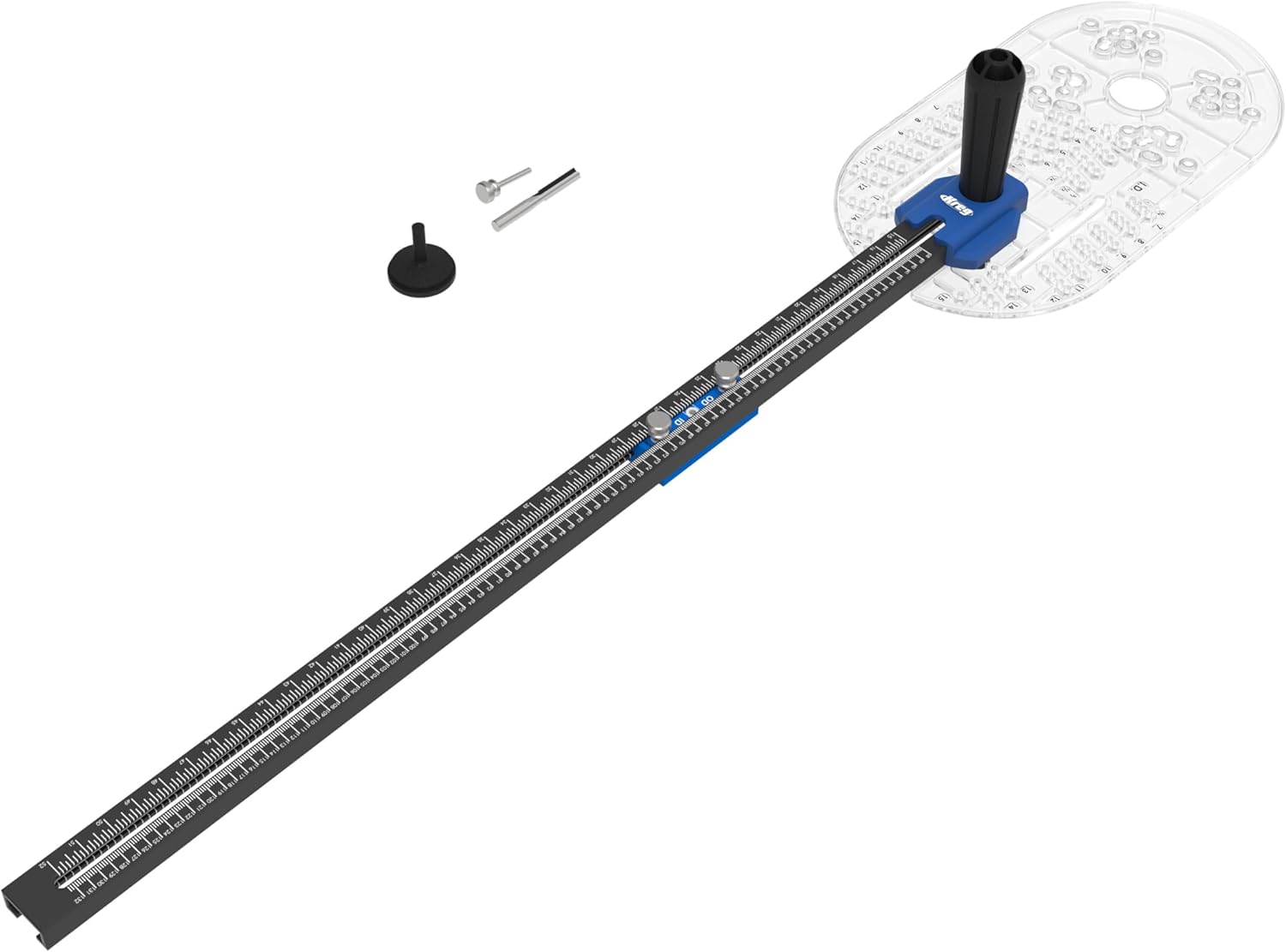 Kreg Trim Router Circle Guide - Single Grip Handle for Stability - For 3-1/2" to 52" Diameter Circles - Compatible with Most Trim Routers