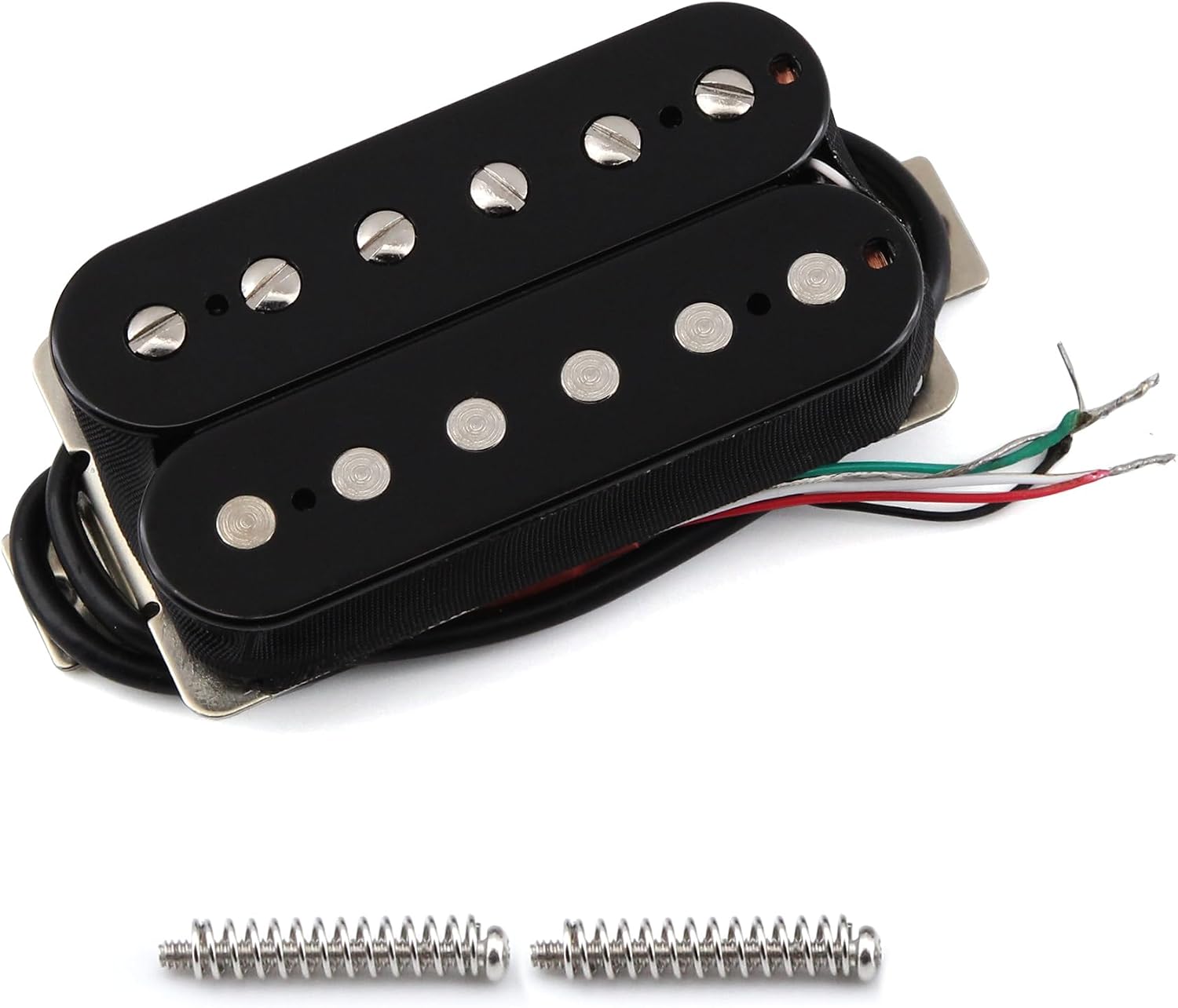 FLEOR Alnico 5 Guitar Pickup Double Coil Humbucker Pickups Neck and Bridge Set Black