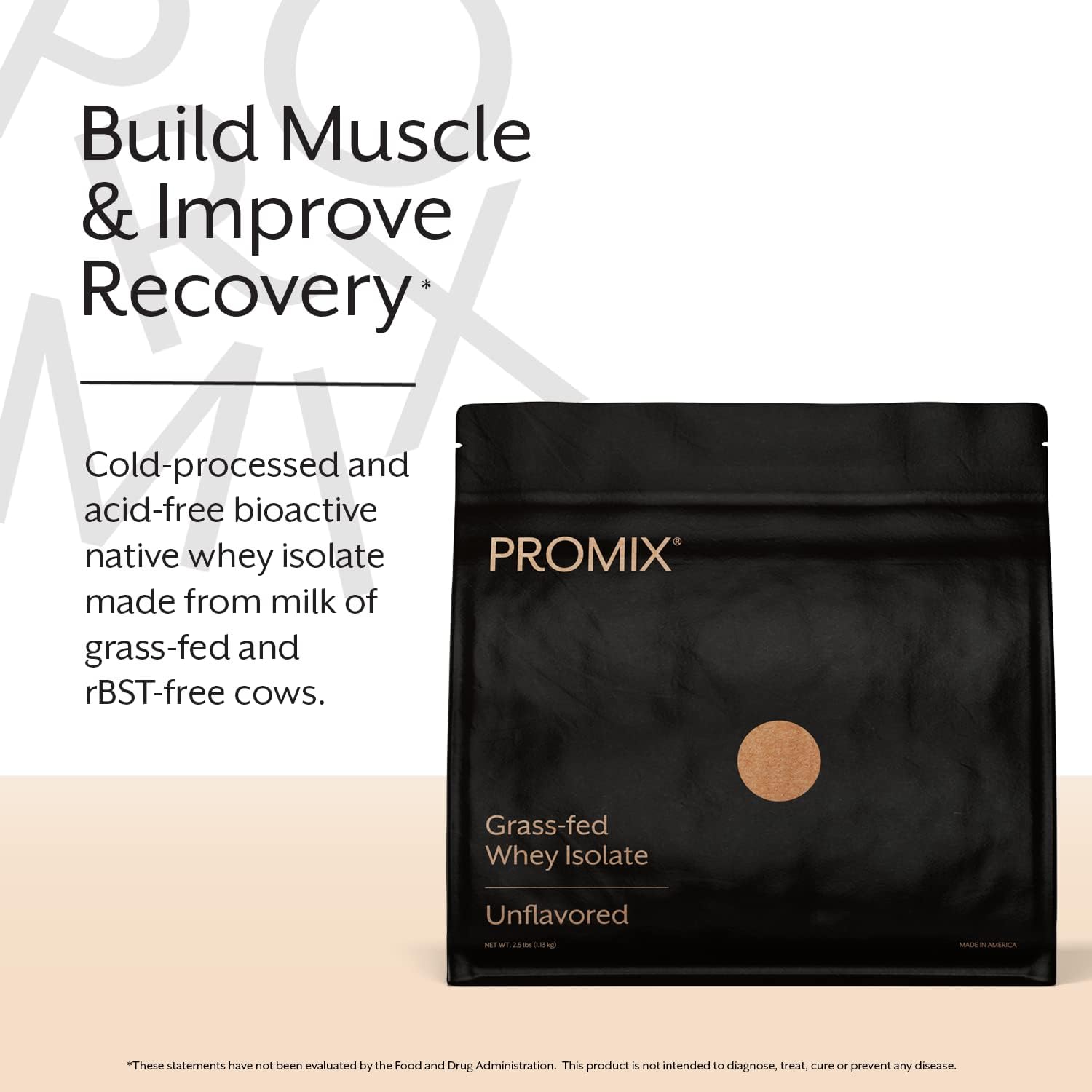 ProMix Nutrition Whey Isolate Powder, Unflavored - 2.5 lb (Pack of 2)