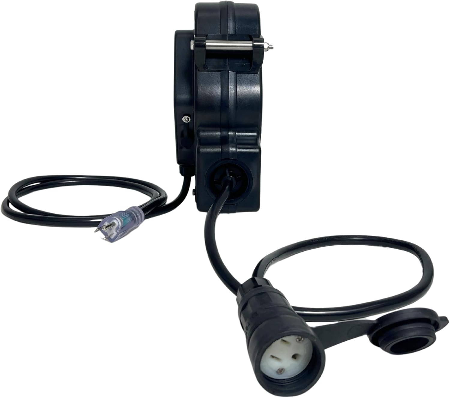 NEMA 3R Weatherproof Indoor/Outdoor 20 Ft Extension Cord Reel Alert Stamping Pro Reel 5320T-SW