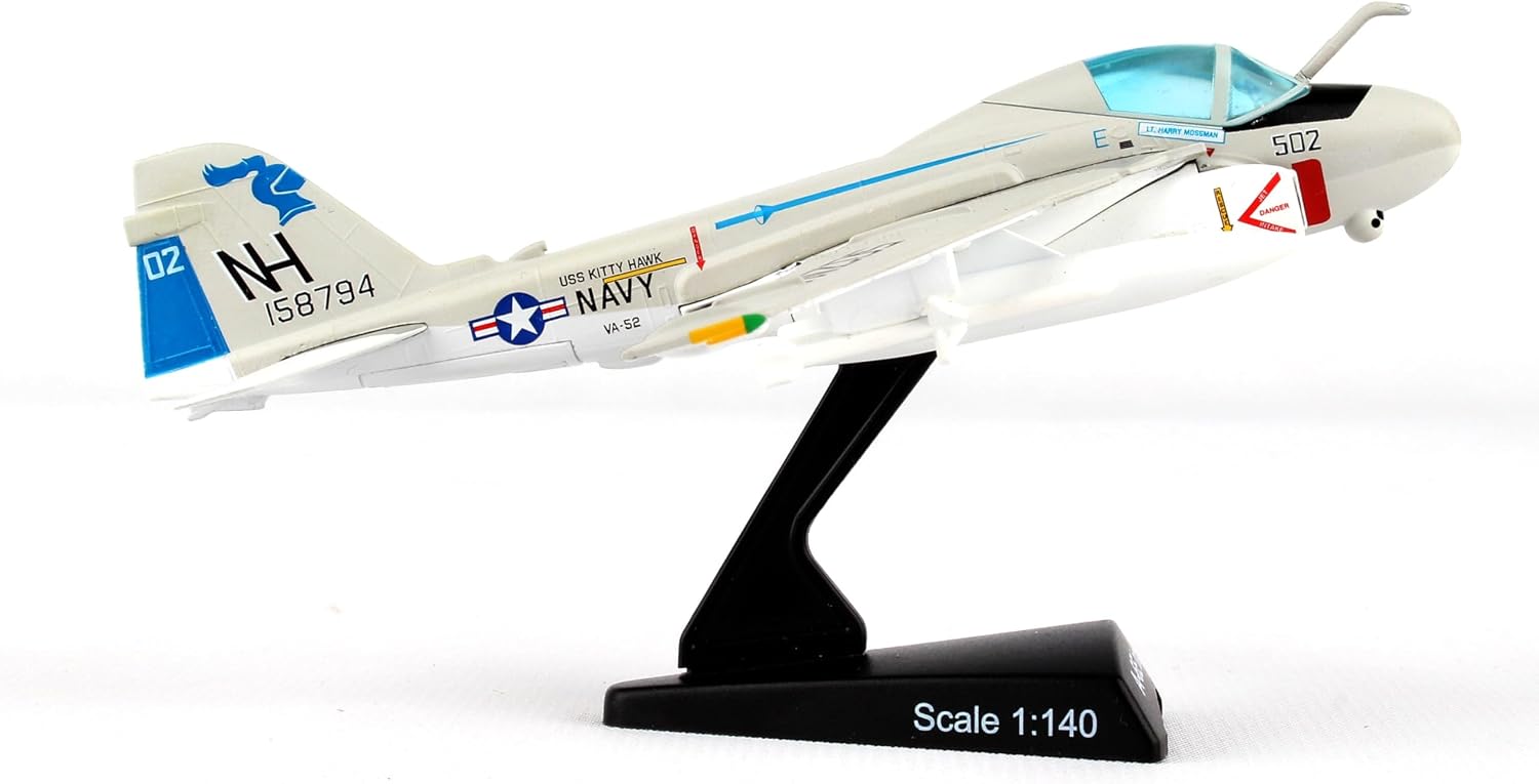 Daron Worldwide Trading Postage Stamp A-6 Intruder Va-52 Knightriders 1/14 Airplane Model