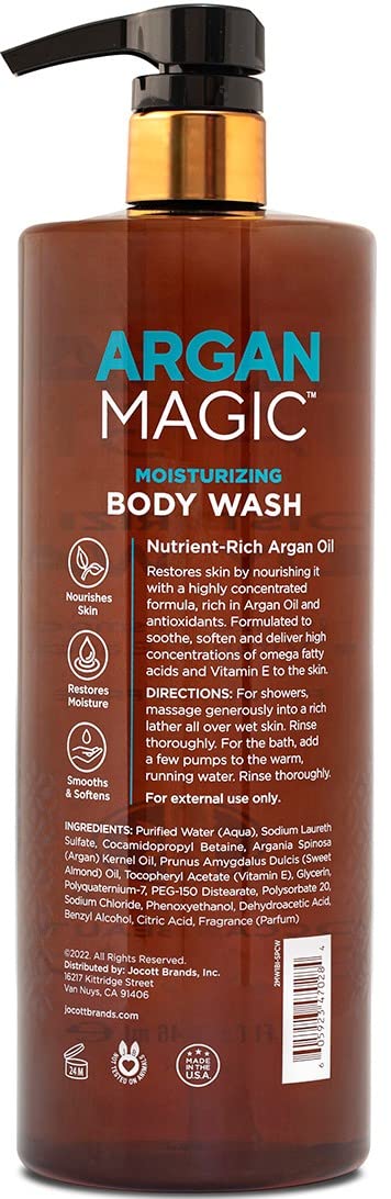 Argan Magic Cleansing Body Wash - Gently Cleanses, Revitalizes & Smooths Skin | Enriched with Argan Oil