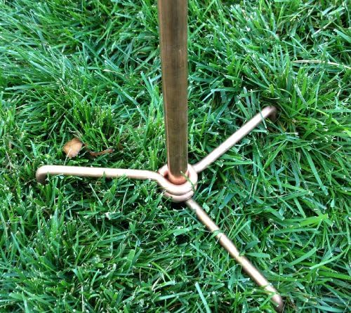 Kinetic Copper Wind Sculpture, Dual Spinner Dancing Willow Leaves