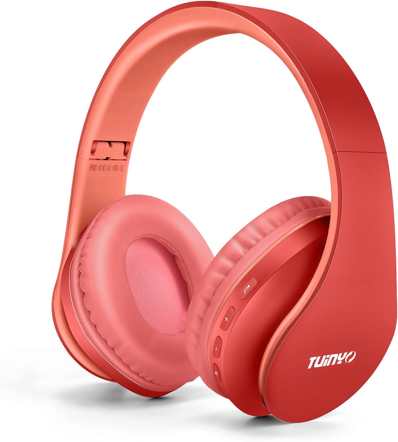 TUINYO Wireless Headphones Over Ear, Bluetooth Headphones with Microphone, Foldable Stereo Wireless Headsetfor Travel Work TV PC Cellphone-Purple