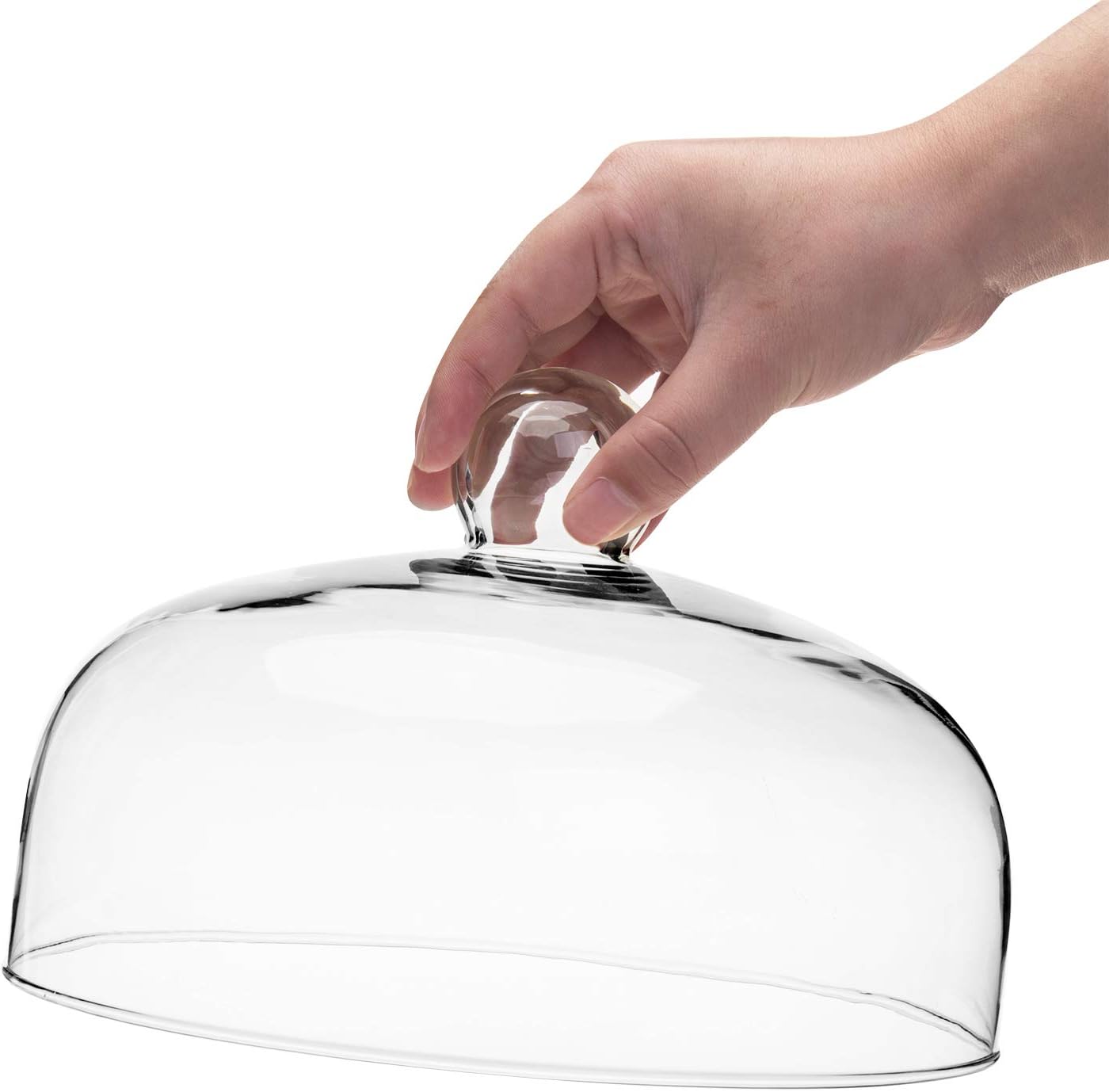 MyGift 8.7 Inch Round Glass Cake Dome Cover Pastry Display Cloche