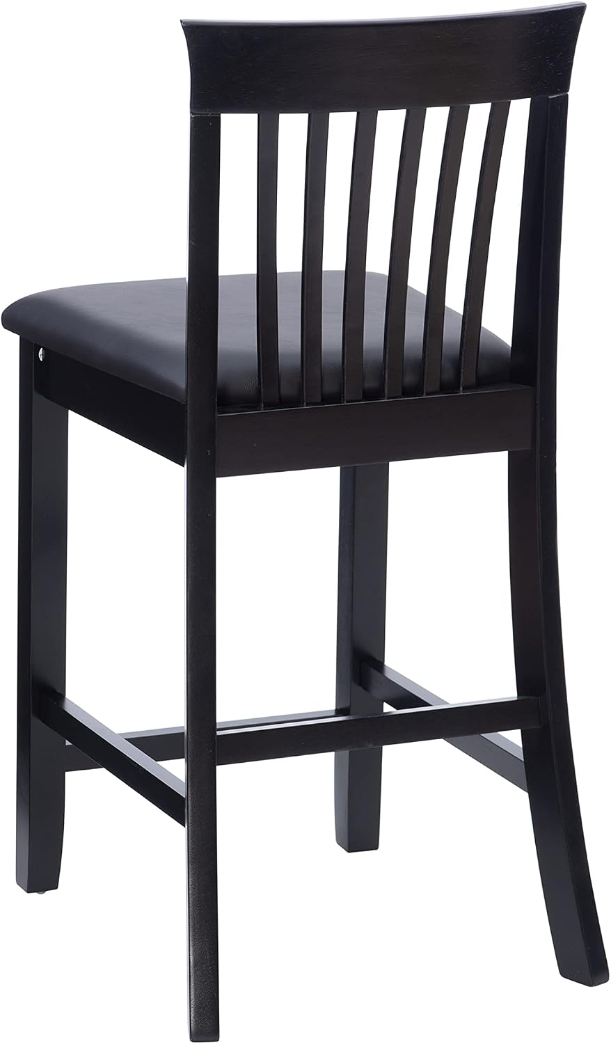 Linon Torino Collection Craftsman Counter Stool, 17.25"W x 19.5"D x 37"H, Black