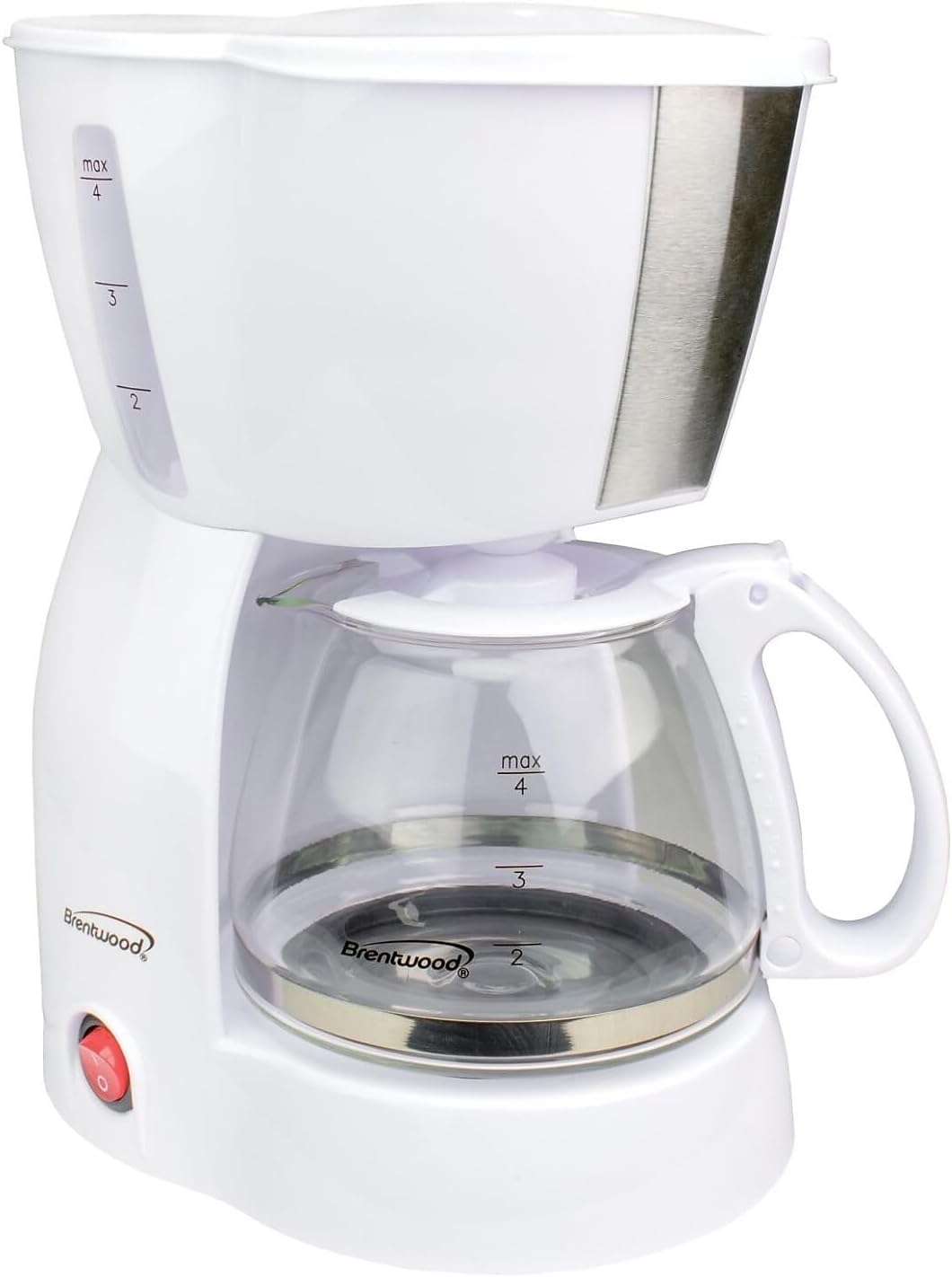 Brentwood Appliances TS-213W 4 Cup Coffee Maker, White