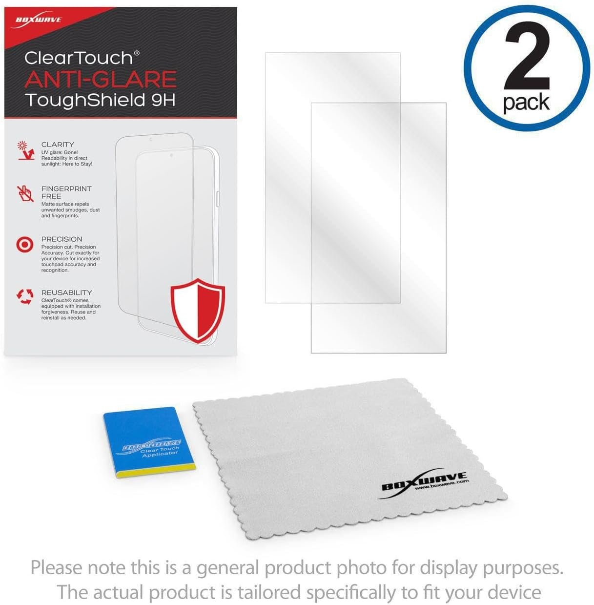 BoxWave Screen Protector Compatible with Arcade1Up PAC-Man XL - ClearTouch Anti-Glare ToughShield 9H (2-Pack)