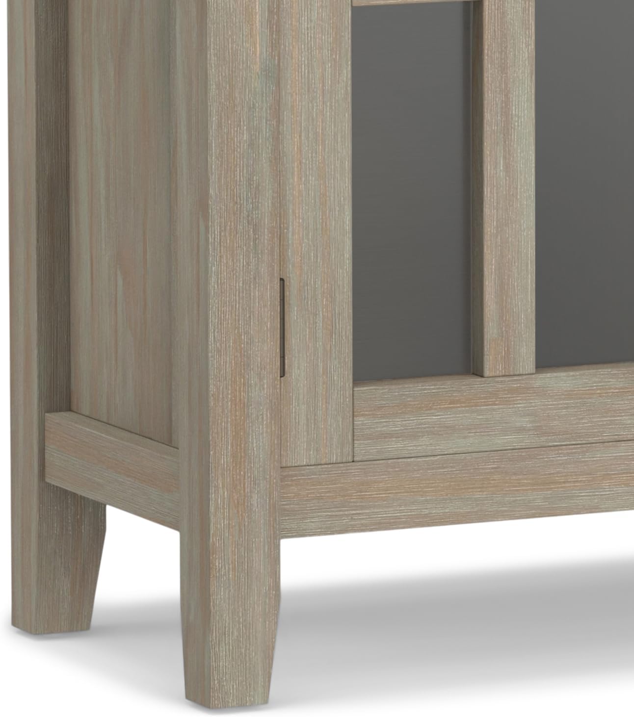 SIMPLIHOME Artisan 30" Wide Solid Wood Cabinet in Russet Brown