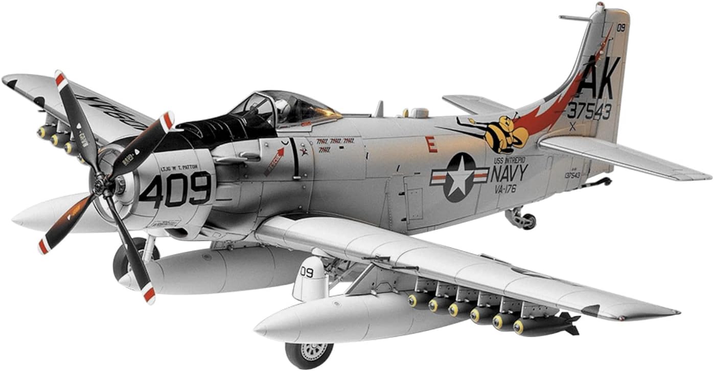Tamiya Models Douglas A-1H Skyraider Model Kit, ages 12 Up