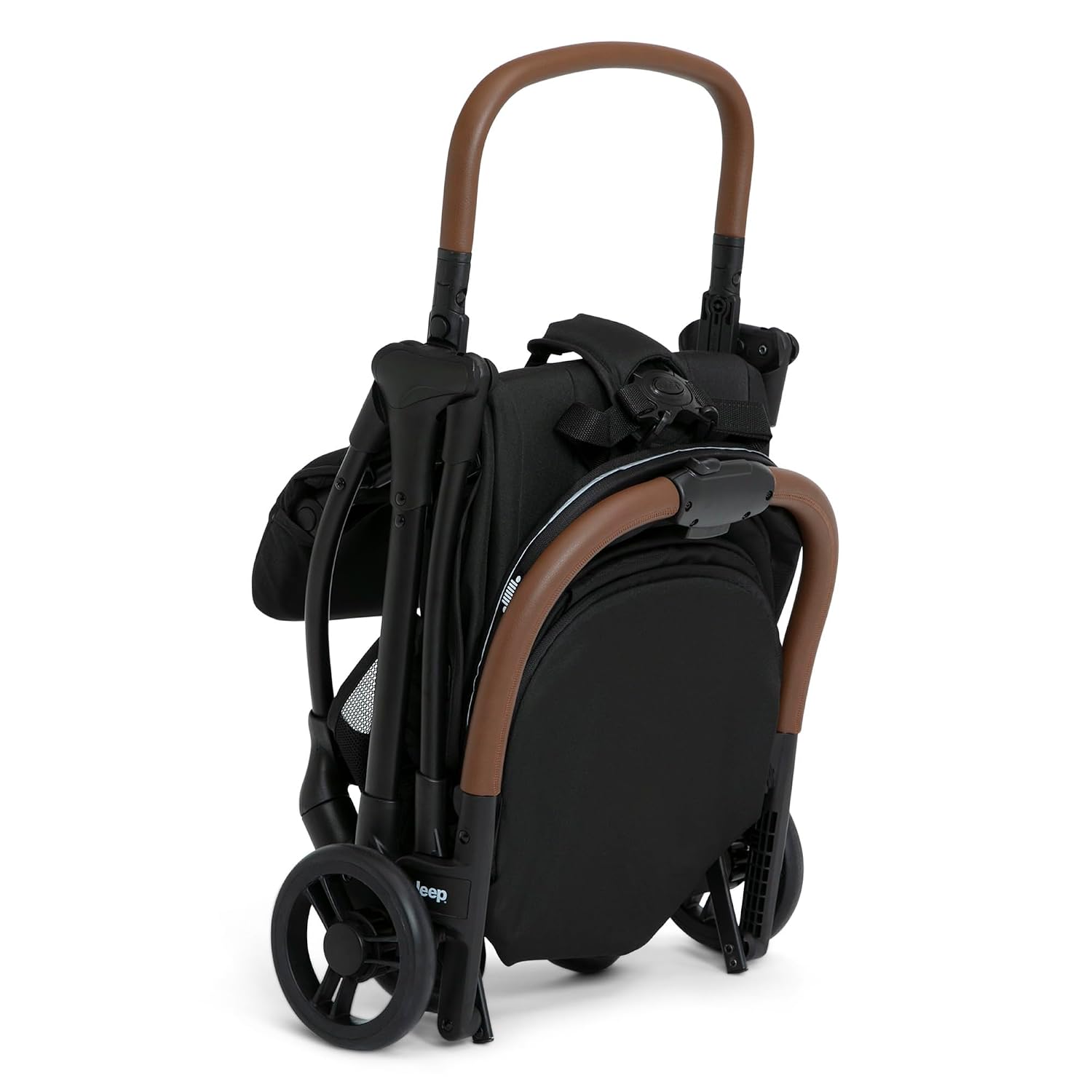 Jeep Altitude Compact Travel Stroller by Delta Children Greenguard Gold, Easy One Hand Fold, Lightweight, Extendable Canopy with Peek-a-Boo Window, Reclining Seat, 4 Wheel Suspension, Olive Green