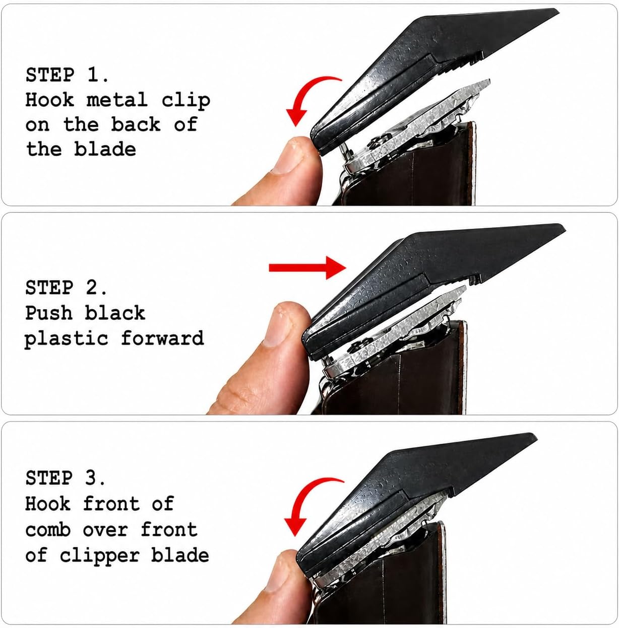 Miaco 10 Piece Universal Clipper Guide Comb Guard Set Compatible with Full Size Clippers Oster Classic 76, Oster A5, Andis AG, Andis BG, Wahl Senior