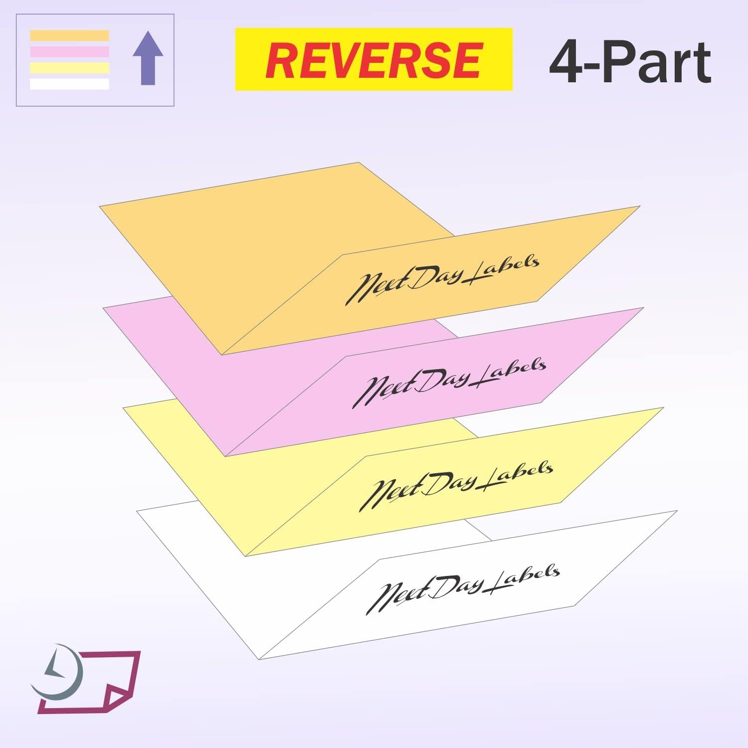NextDayLabels Carbonless NCR Paper, 2 Part Reverse #5887, 8.5" x 11"
