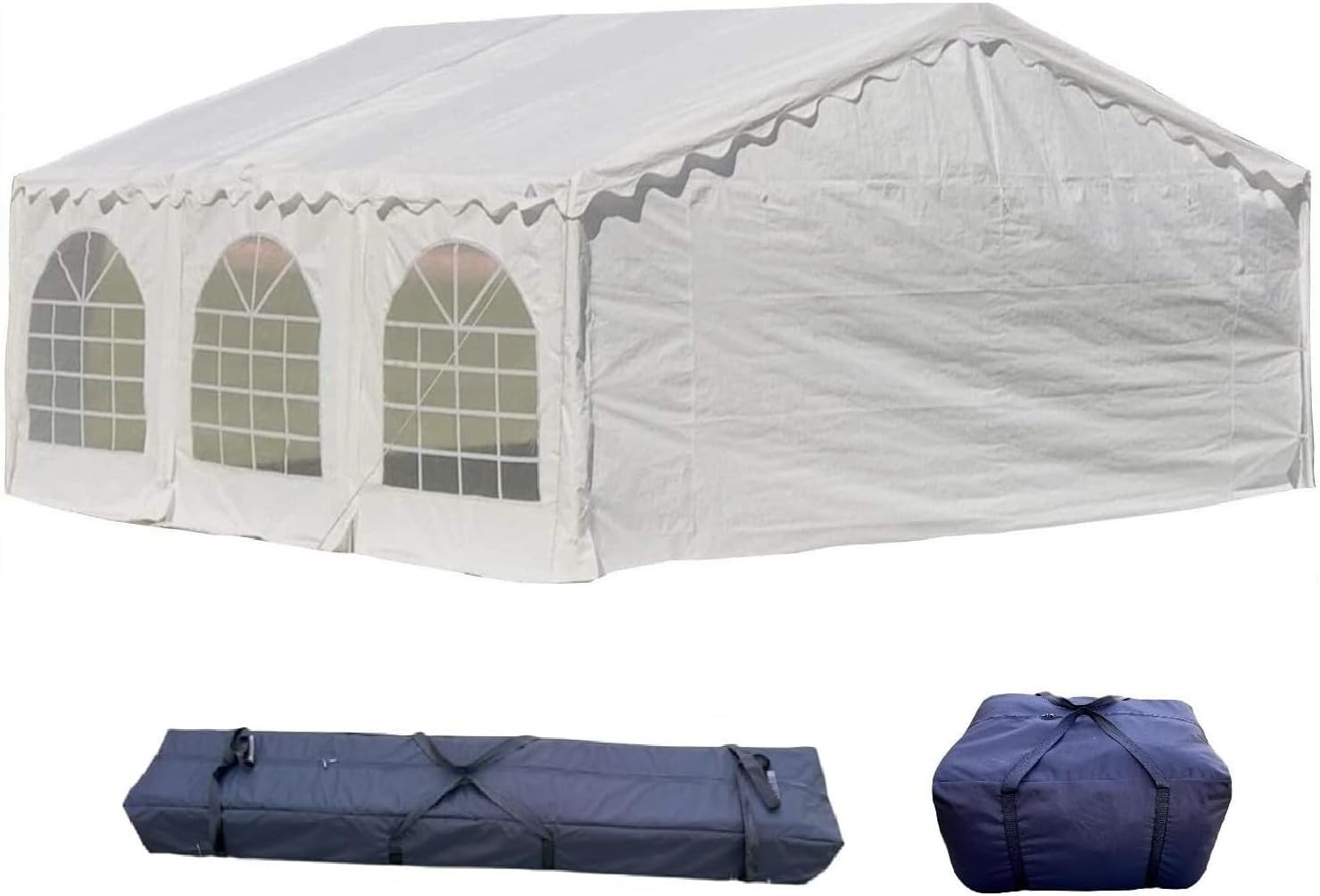 DELTA 26'x16' Budget PE Party Tent + (2) Long Bags + (1) Short Bag, Tents for Parties, Canopy Carpas para Fiestas,Wedding Event Tents for Outdoor Events (B Model)