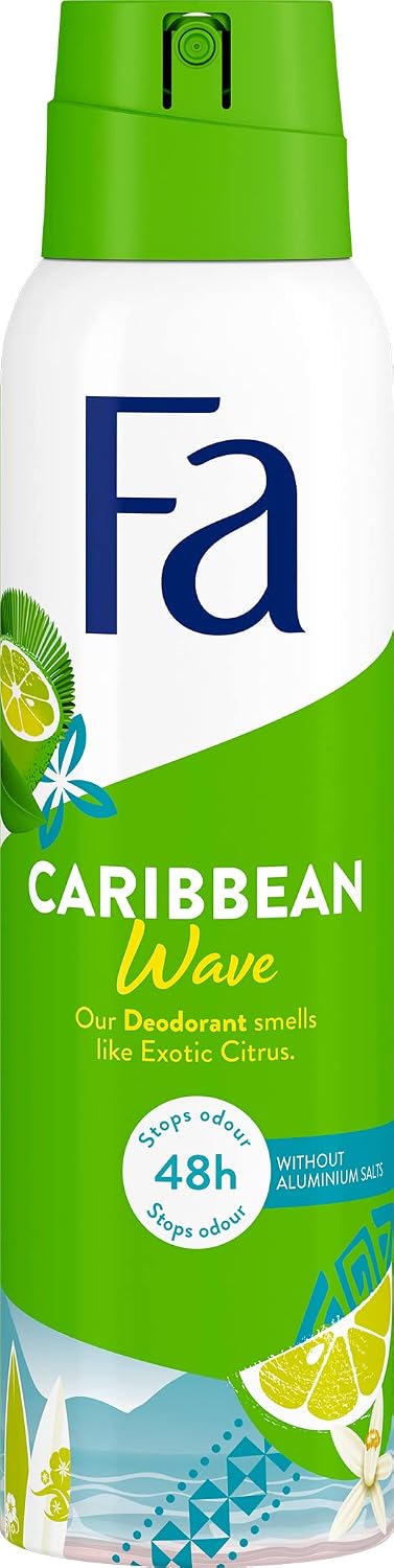 Fa Deodorant 5 Ounce Spray Caribbean Lemon (Green) (150ml)