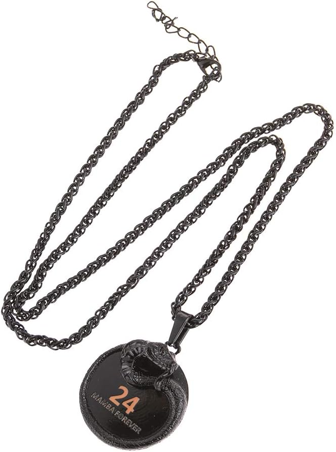 Black Mamba Memorial Pendant - Basketball Star Snake Necklace for Men & Women, Mamba Forever Tribute Jewelry