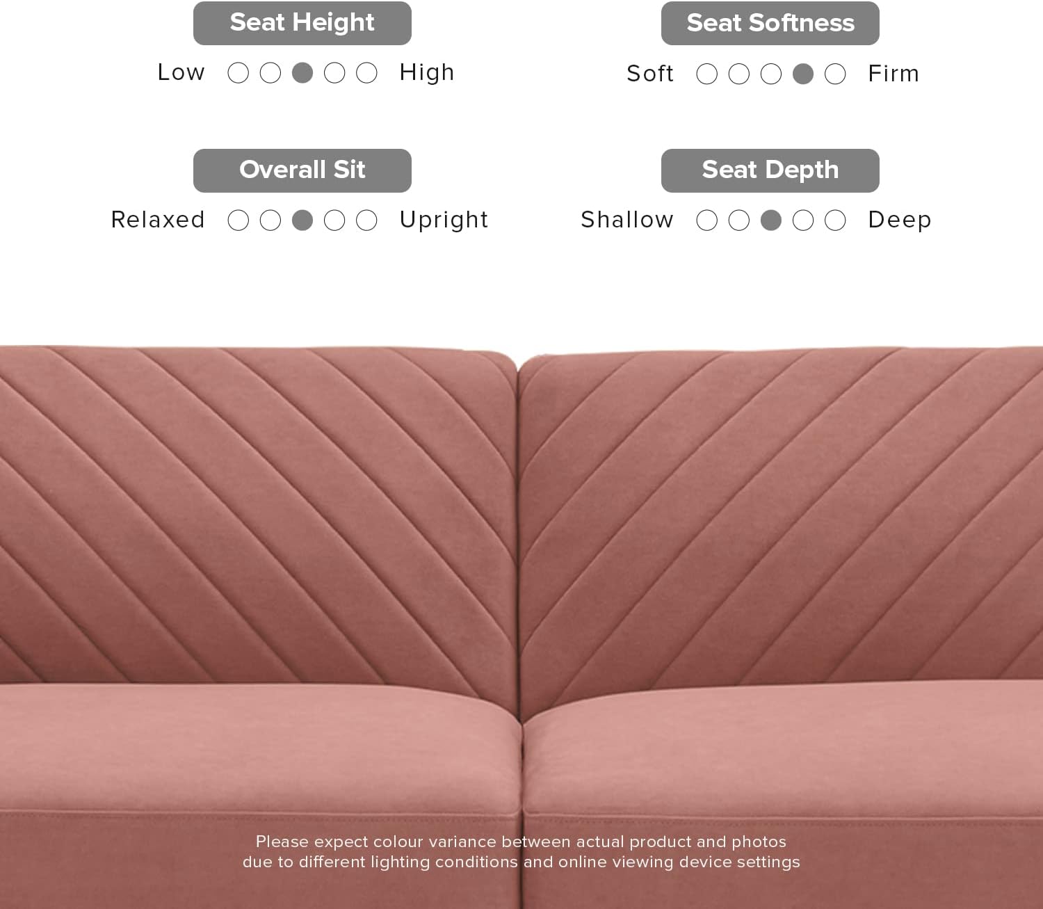 mopio 76.4" Futon Sofa Bed Chevron Styled, Sleeper Couch (Old Rosa Velvet)