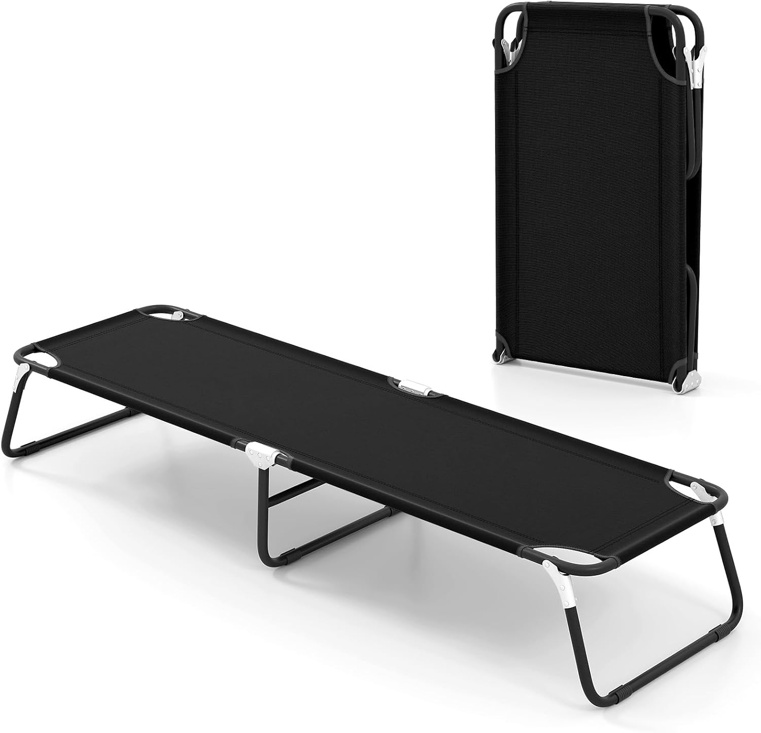Goplus Folding Camping Cot, Sleeping Cots for Adults Kids