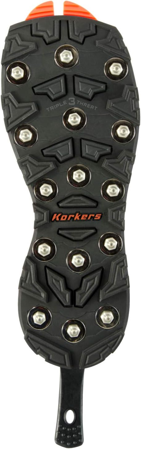 Korkers Triple Threat - Carbide Spike Sole - Black/Orange - M