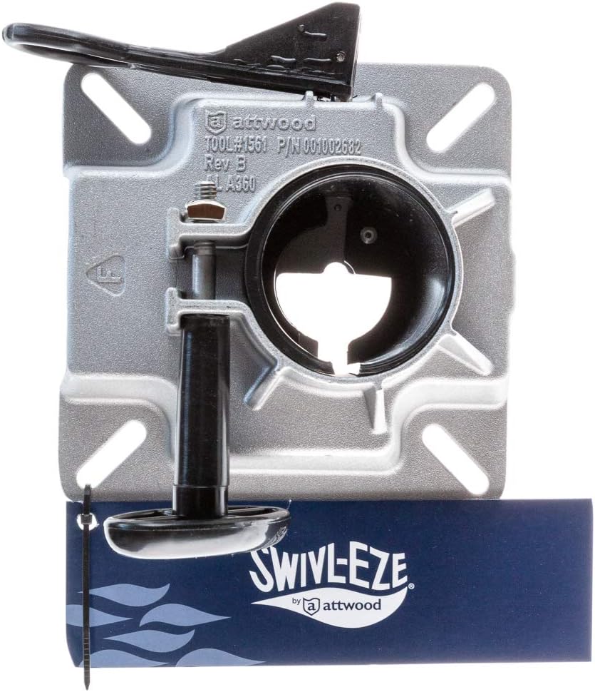 Swivl-Eze 818441-3 Swivl-Eze Lakesport Series Marine Boat Ergonomic Seat Mount with 3-Degree Tilt | Ergonomic tilt design supports a more