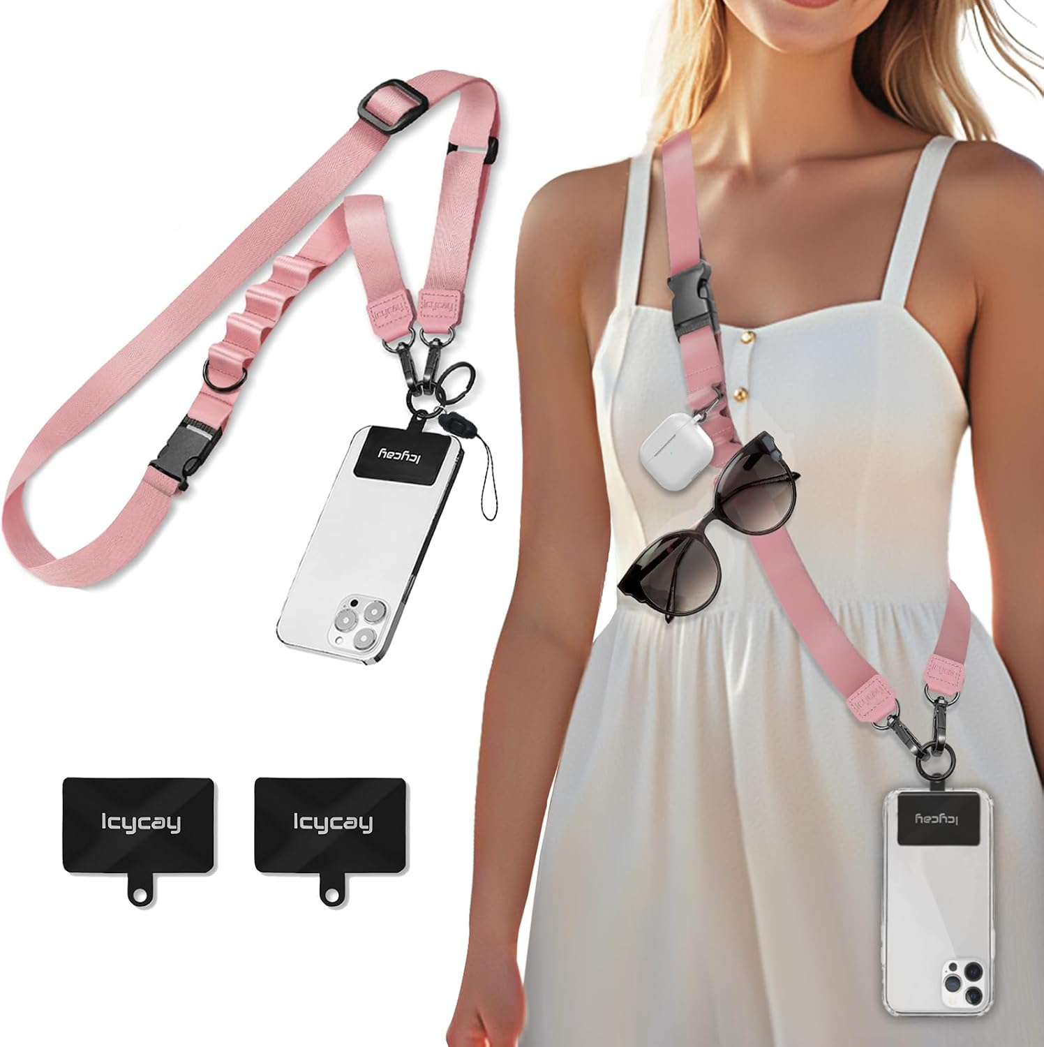 Icycay Phone Lanyard Crossbody Strap Neck Adjustable Teacher Women Cat