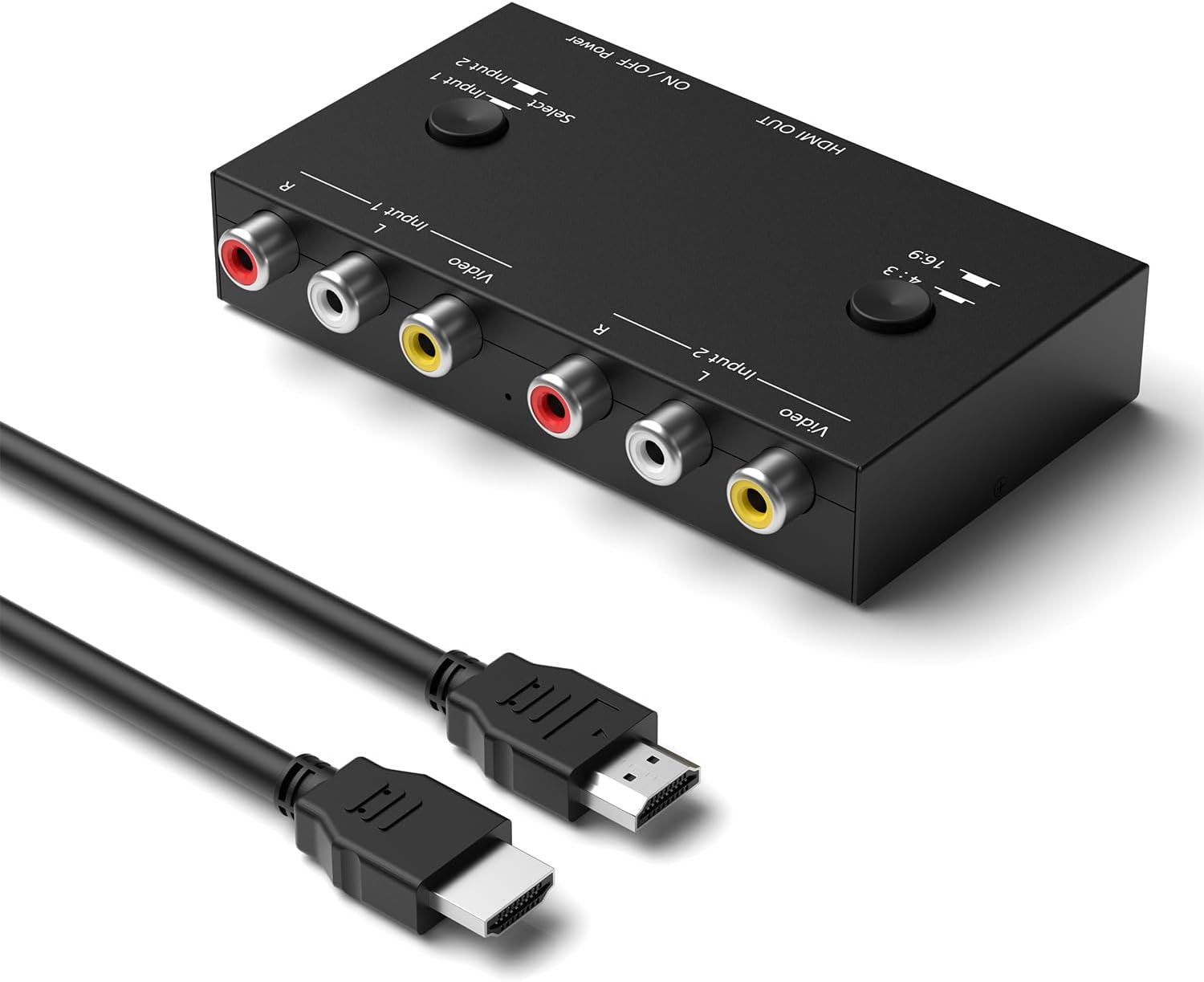 4Port AV to HDMI Converter, 4Port AV to HDMI Switcher with IR Remote