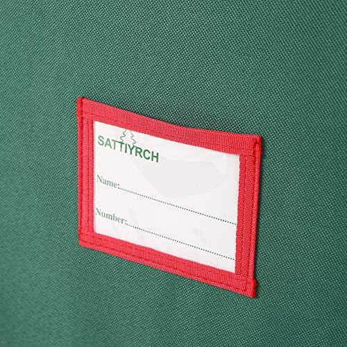 Sattiyrch Christmas Ornament Storage Box,Canvas Stores up-to 64 Standard Holiday Ornaments Holder,12 x 12 Inch 4 Layer Xmas Storage Containers,Green