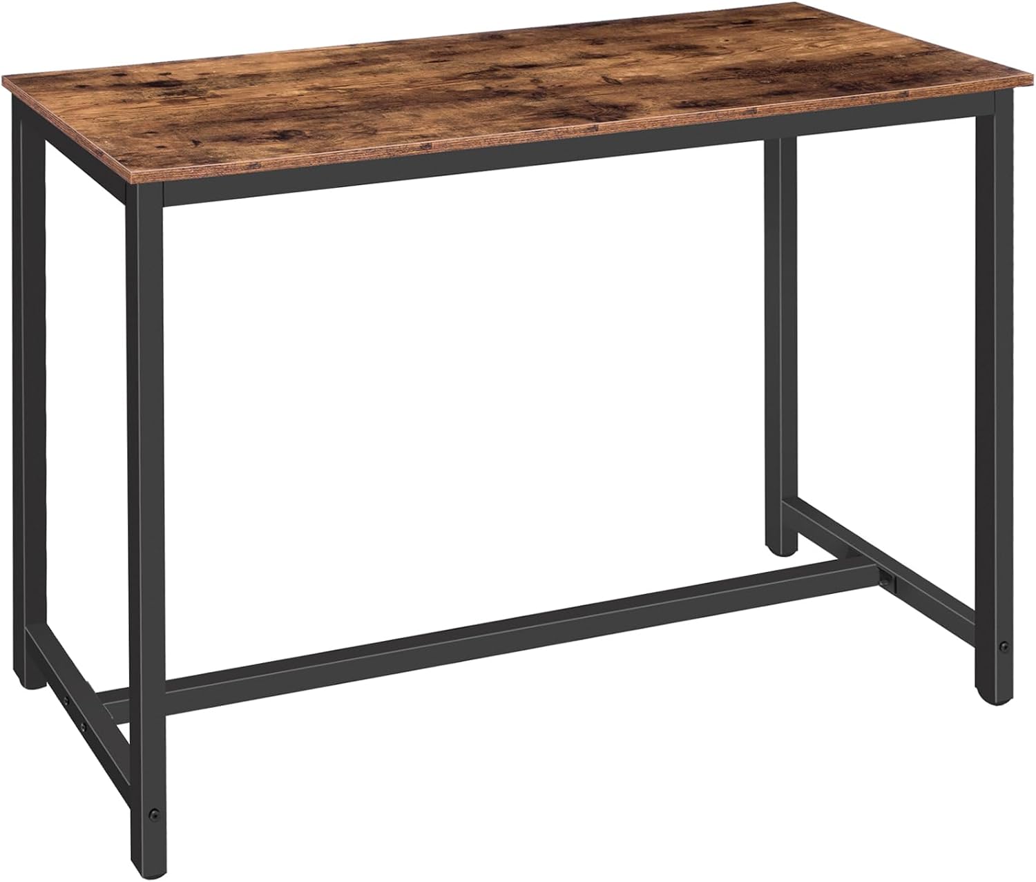 HOOBRO Bar Table, Rectangular Pub Table, 47.2" Counter Height Bar Table, Industrial Bar Height Table, Dining Table for Kitchen, Living Room