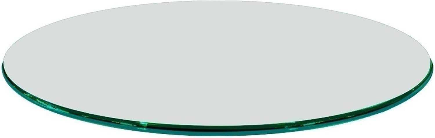 22 Inch Round Tempered Beveled Polished Edge Glass Table Top -1/2” Thick Round Glass Table Top–Heavy Duty, Dining, Coffee, and Office Tables by Fab Glass and Mirror
