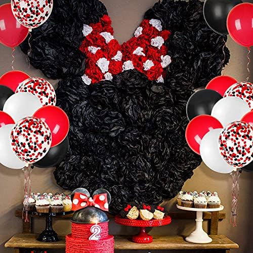 JOYYPOP 80 PCS Red White Blue Balloons 12 in with Confetti for 4th of July