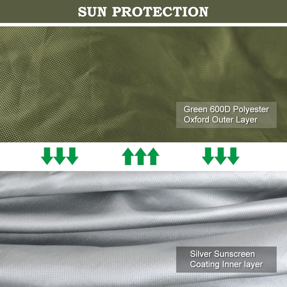 Riding Lawn Mower Cover 600D Lawnmower Covers Waterproof, up to 54" Decks | Universal Outdoor Lawn Tractor Cover Tarp All Weather Ride on Mower Covers, Heavy Duty 600D, Elastic Cord & Storage Bag