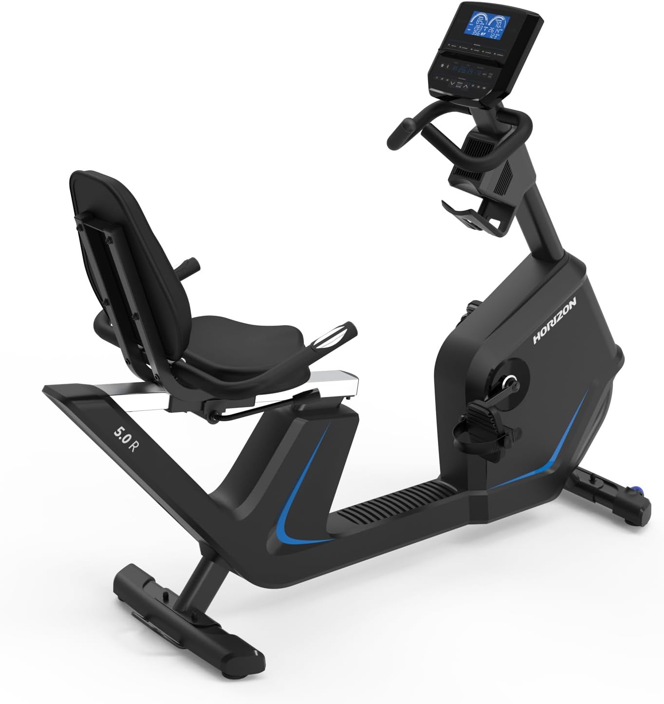 Horizon Fitness 5.0R Recumbent Bike, Fitness & Cardio, Magnetic Resistance Cycling Bike with Bluetooth, Comfort Seat with Lumbar Support