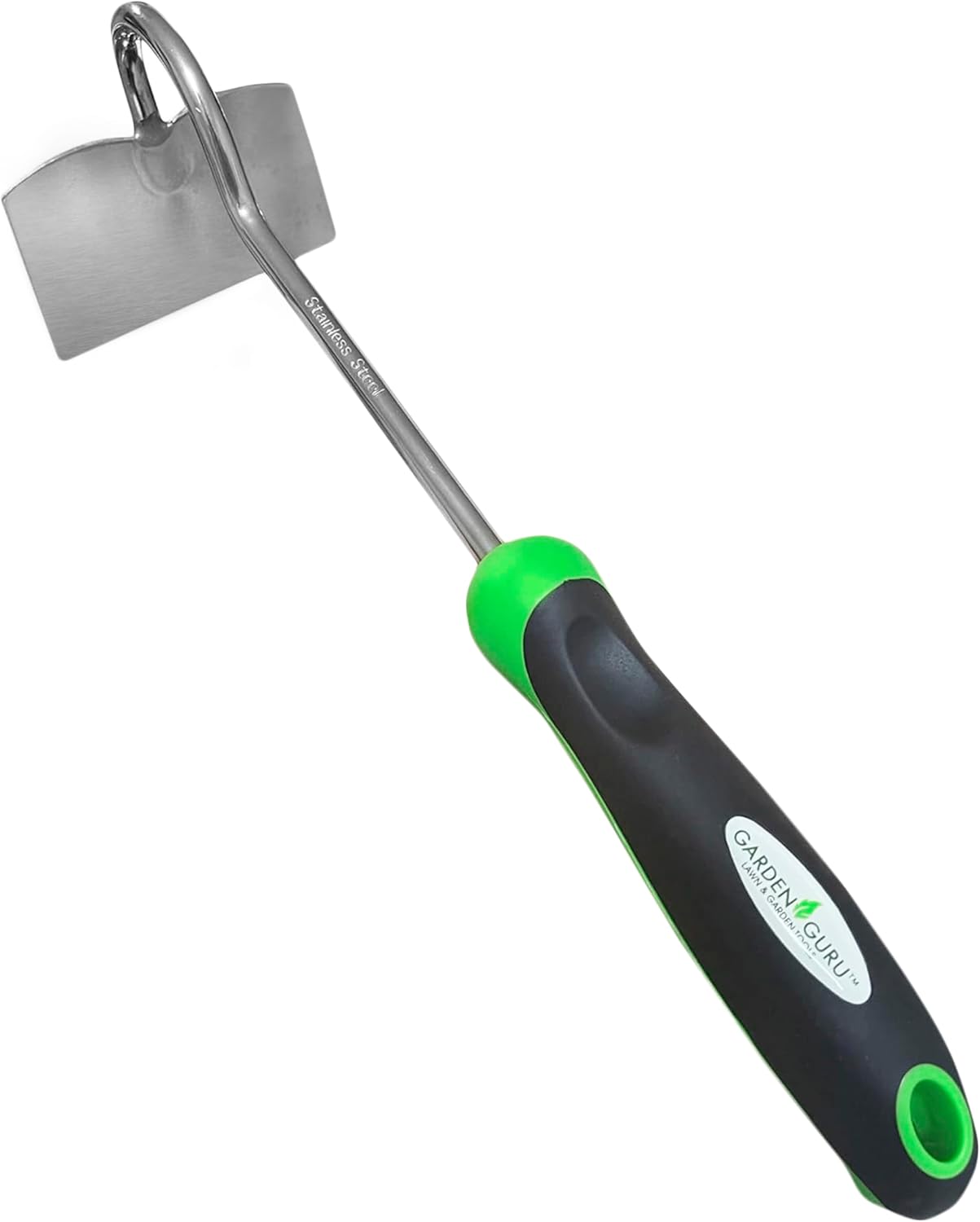 Garden Guru Hand Hoe Tiller Cultivator Tool - Stainless Steel for Ultimate Strength - Rust Resistant - Ergonomic Handle - Great for Gardening