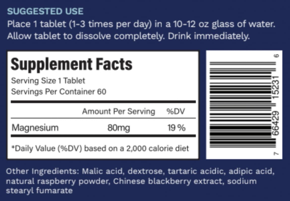 Active H2 Ultra+ Raspberry Molecular Hydrogen Tablets, 60 Effervescent Tablets