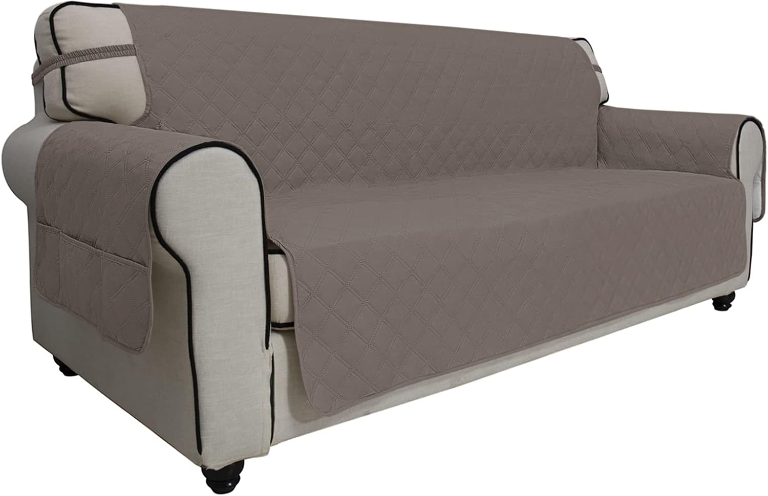Easy-Going Waterproof Non-Slip Couch Cover, Small Recliner, Chocolate
