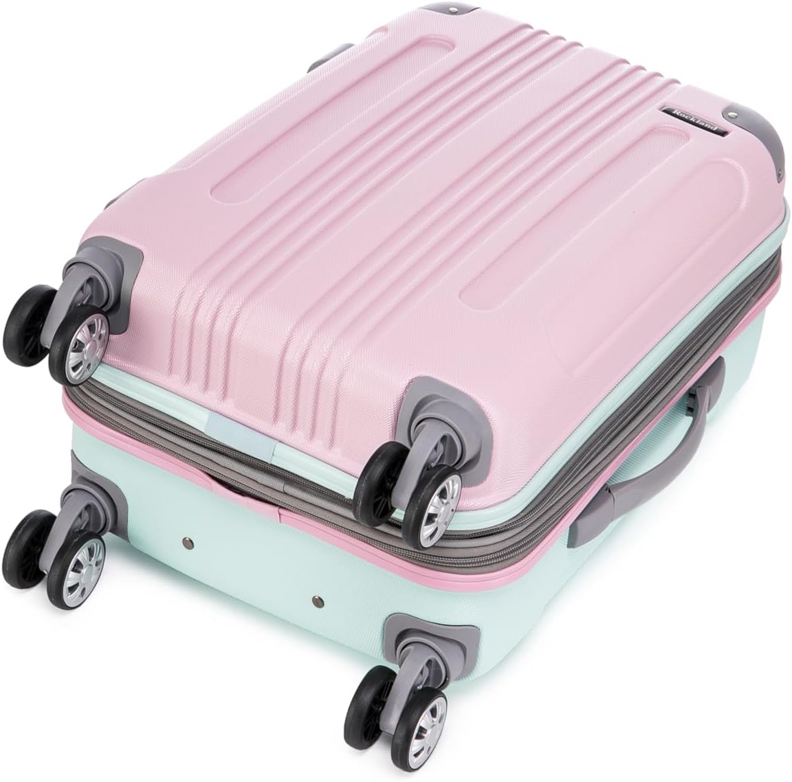 Rockland London Hardside Spinner Wheel Luggage, White, 3-Piece Set (20/24/28)