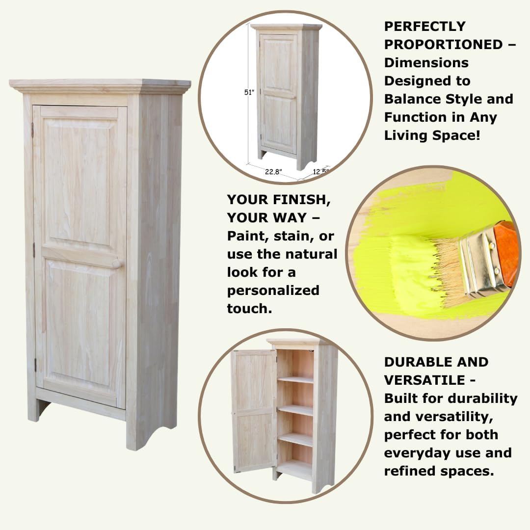 International Concepts Home Accents Unfinished 36" Single Jelly Cabinet