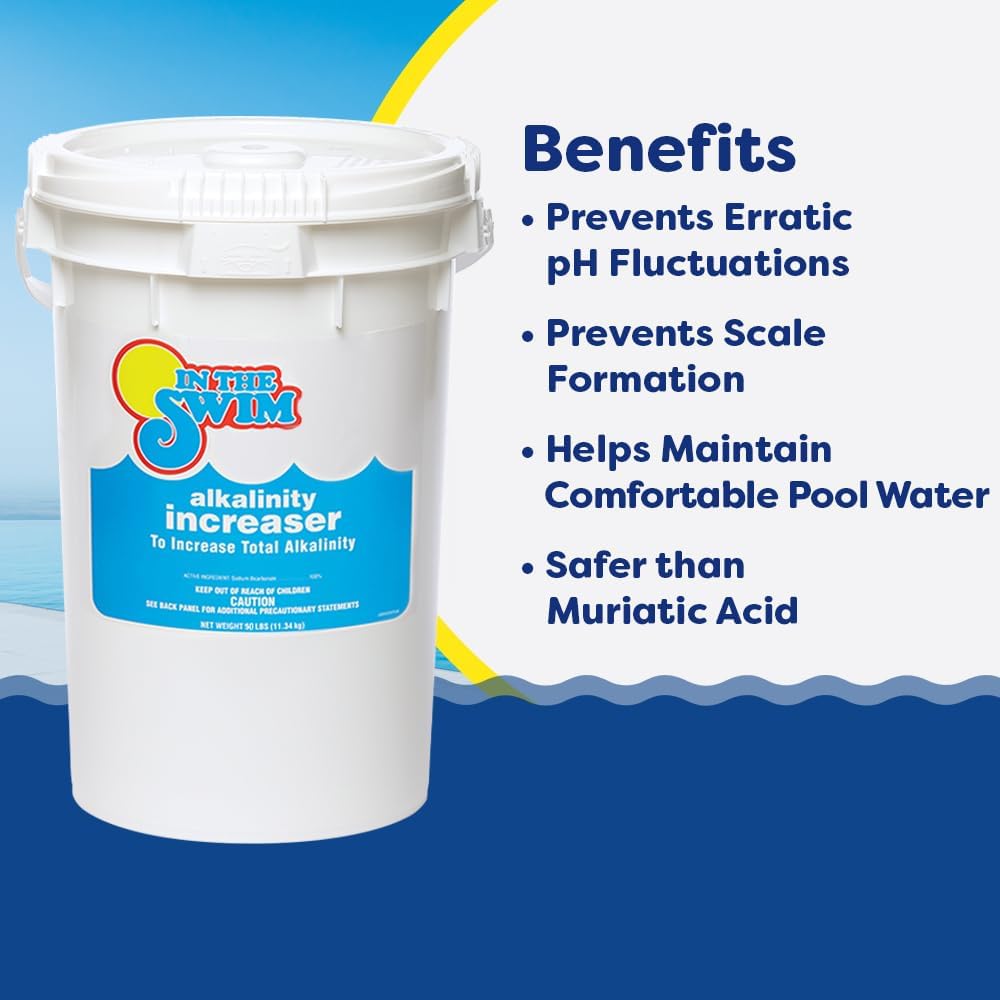 In The Swim pH Increaser for Pools - 5 Pounds | Granular 100% Sodium Carbonate (Soda Ash) to Raise pH Up