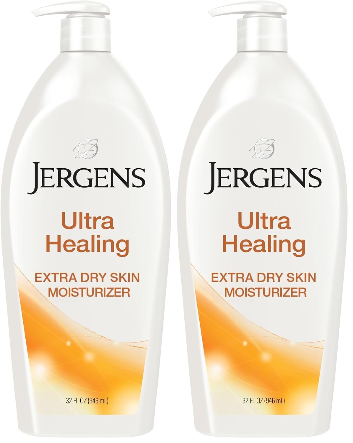 Jergens Ultra Healing Dry Skin Lotion, Hand and Body Moisturizer for Quick Absorption into Extra Dry Skin with Hydralucence Blend, Vitamins C, E and B5, White, 32oz