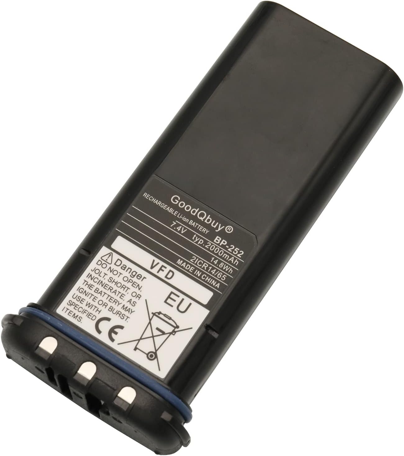 BP252 2000mAh 7.4V Two Way Radios Replacement Battery Compatible with Icom Handheld Marine Radio IC-M36 IC-M34 BP-252