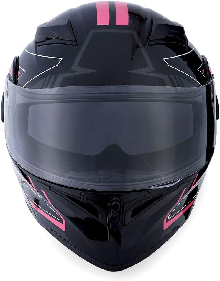 1Storm Motorcycle Modular Full Face Helmet Bike Flip up Dual Visor Sun Shield: HB89 Matt Black