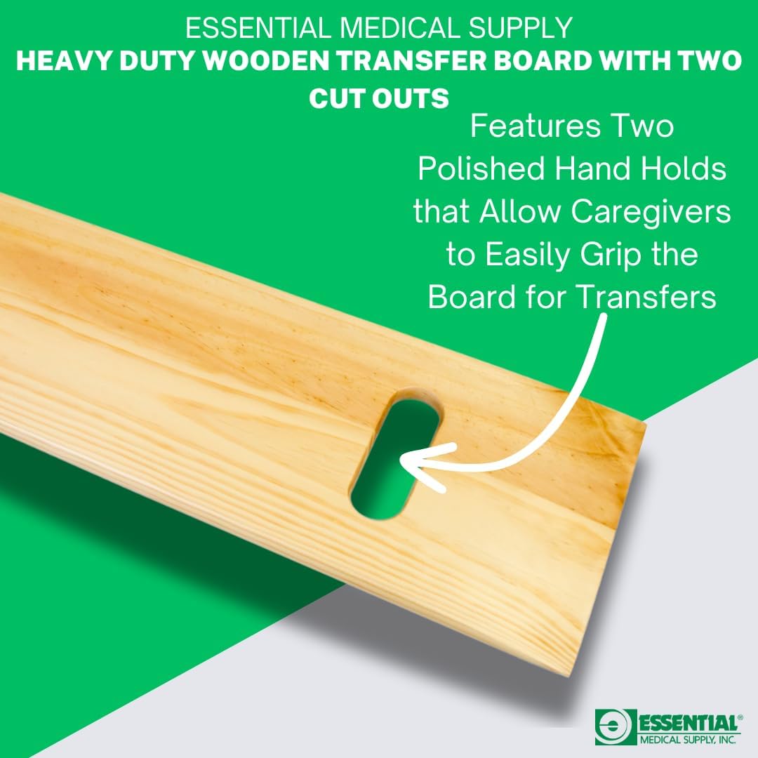 Essential Medical Supply Heavy Duty Transfer Board for Bath, Toilet